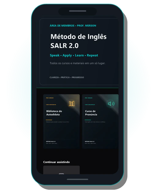 Mockup da plataforma Método SALR 2.0 no celular